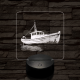 Magányos hajó 7 színű valósághű 3D led lámpa