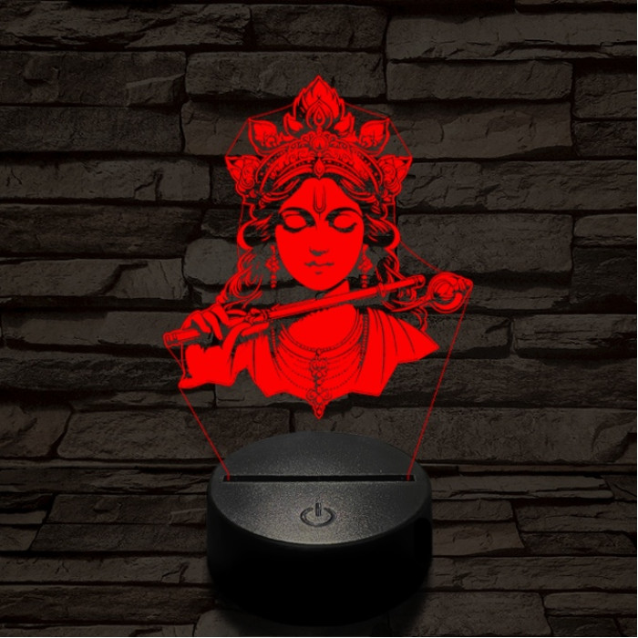 Krisna álma 7 színű  3D led lámpa