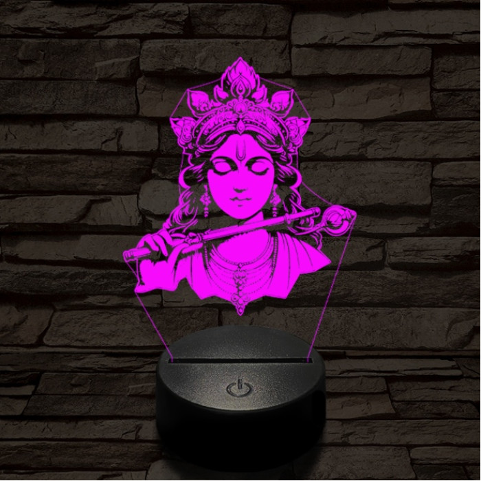 Krisna álma 7 színű  3D led lámpa