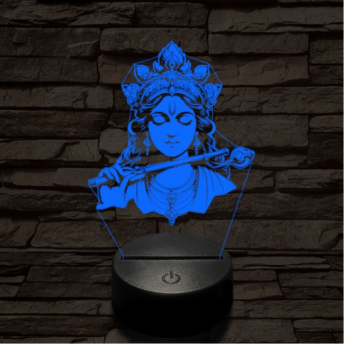 Krisna álma 7 színű  3D led lámpa