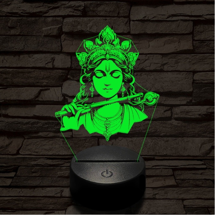 Krisna álma 7 színű  3D led lámpa