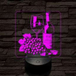 Boros csendélet 7 színű valósághű 3D led lámpa