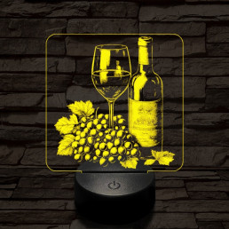 Boros csendélet 7 színű valósághű 3D led lámpa