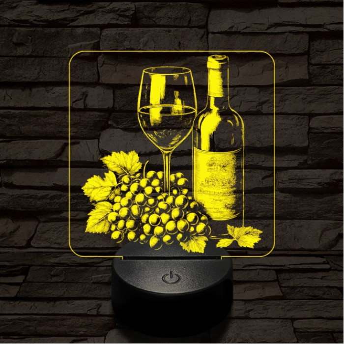 Boros csendélet 7 színű valósághű 3D led lámpa