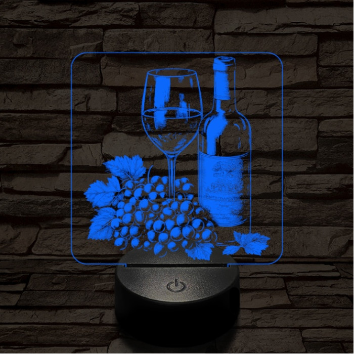 Boros csendélet 7 színű valósághű 3D led lámpa