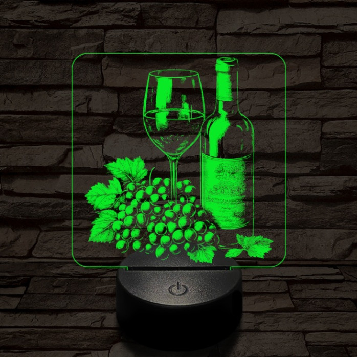 Boros csendélet 7 színű valósághű 3D led lámpa