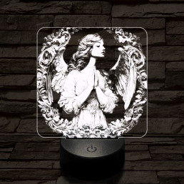 Angyali áhitat 7 színű  3D led lámpa