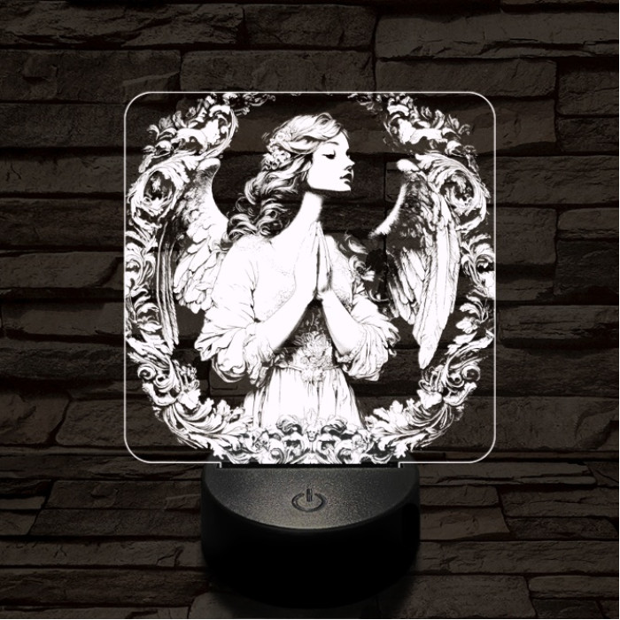 Angyali áhitat 7 színű  3D led lámpa