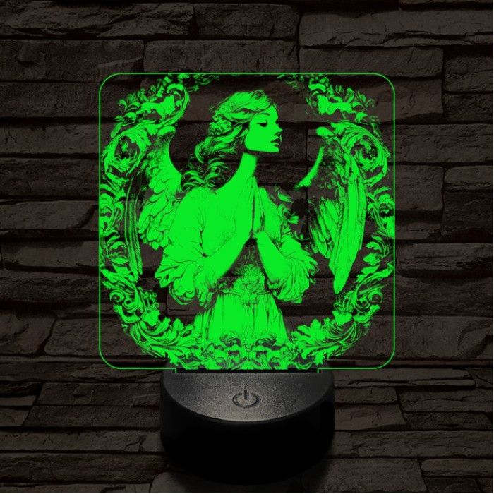 Angyali áhitat 7 színű  3D led lámpa