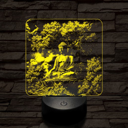 Buddha nyugalom 7 színű  3D led lámpa
