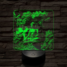 Buddha nyugalom 7 színű  3D led lámpa