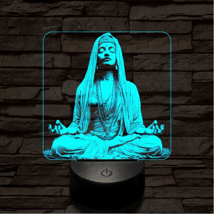 Elmélyülés 7 színű  3D led lámpa