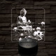 Buddha  fénye 7 színű  3D led lámpa