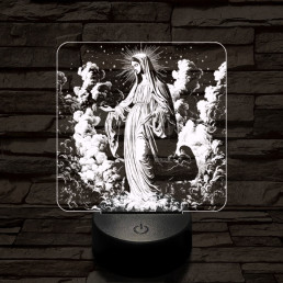 Mária jelenés 7 színű valósághű 3D led lámpa