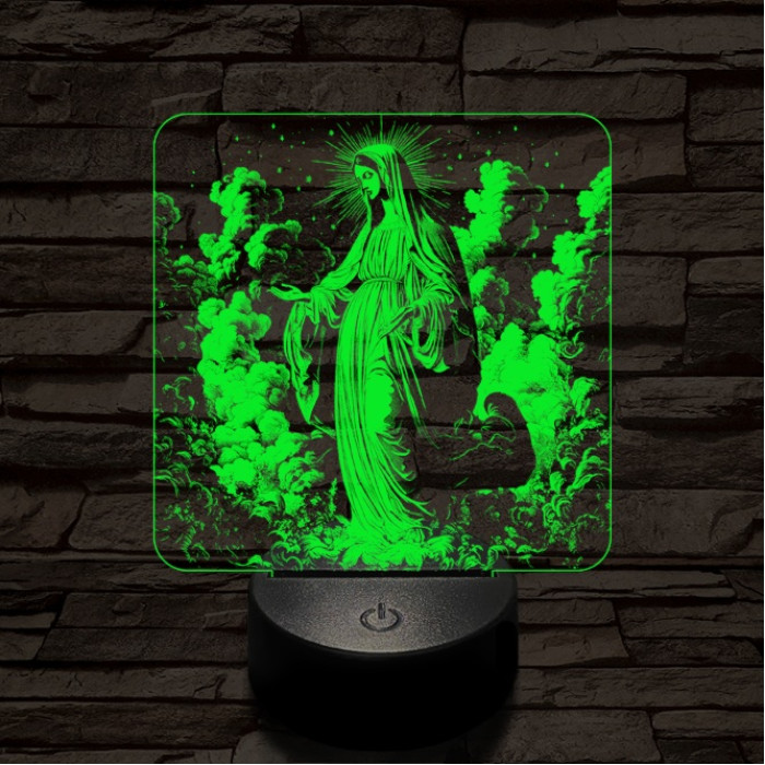 Mária jelenés 7 színű valósághű 3D led lámpa