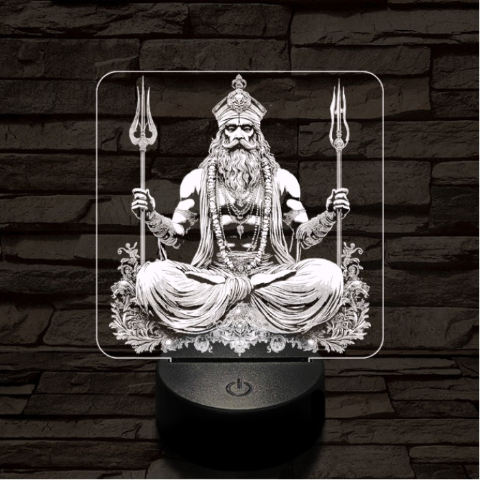 Siva 7 színű  3D led lámpa