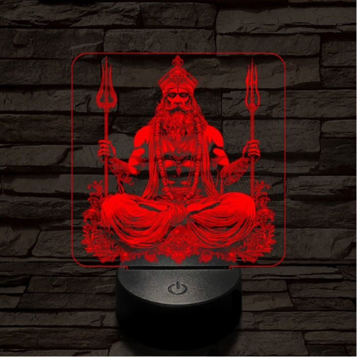 Siva 7 színű  3D led lámpa