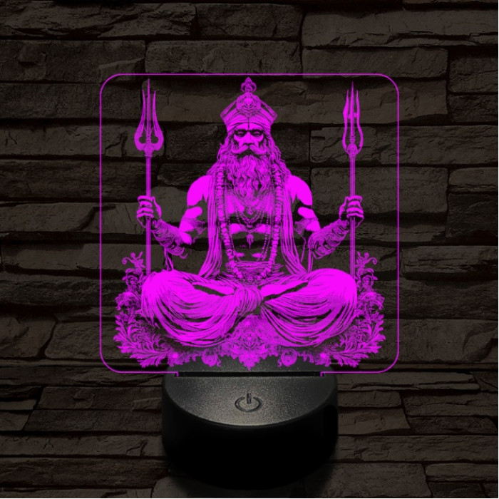 Siva 7 színű  3D led lámpa