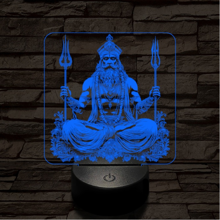 Siva 7 színű  3D led lámpa