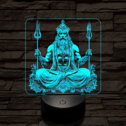 Siva 7 színű  3D led lámpa