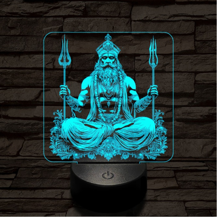 Siva 7 színű  3D led lámpa