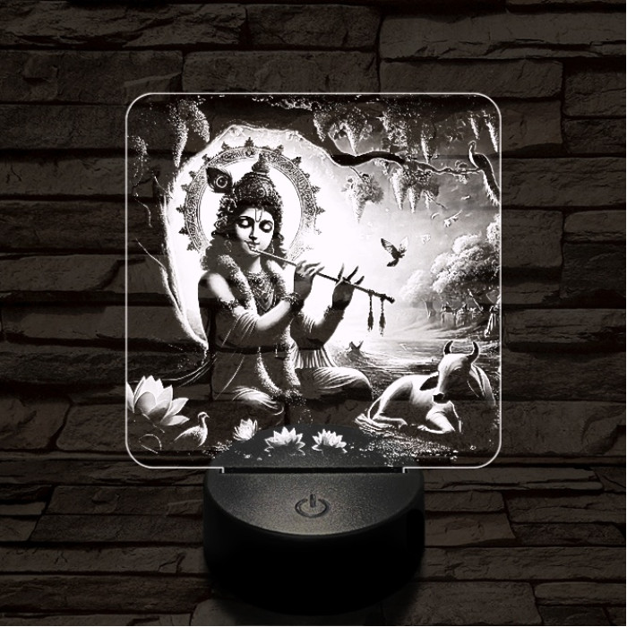 Krisna 7 színű  3D led lámpa