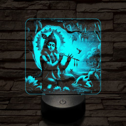 Krisna 7 színű  3D led lámpa