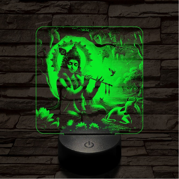 Krisna 7 színű  3D led lámpa