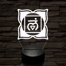 Gyökércsakra 7 színű távirányítós  3D led lámpa