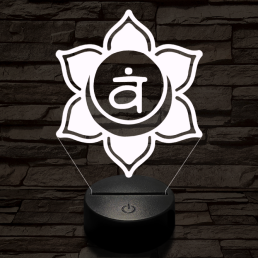 Szakrális csakra 7 színű távirányítós  3D led lámpa