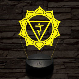 Napfonat csakra 7 színű távirányítós  3D led lámpa