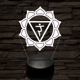 Napfonat csakra 7 színű távirányítós  3D led lámpa