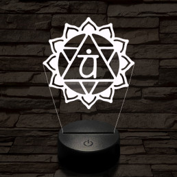 Szívcsakra 7 színű távirányítós  3D led lámpa