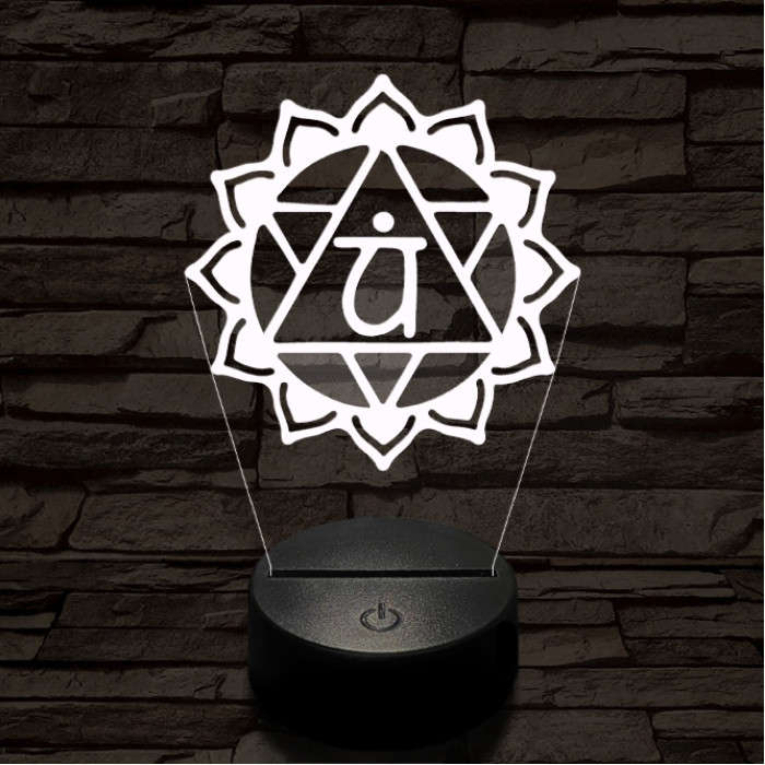 Szívcsakra 7 színű távirányítós  3D led lámpa