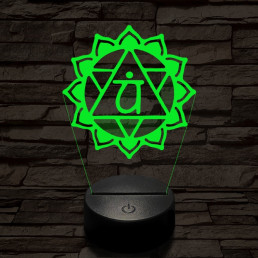 Szívcsakra 7 színű távirányítós  3D led lámpa