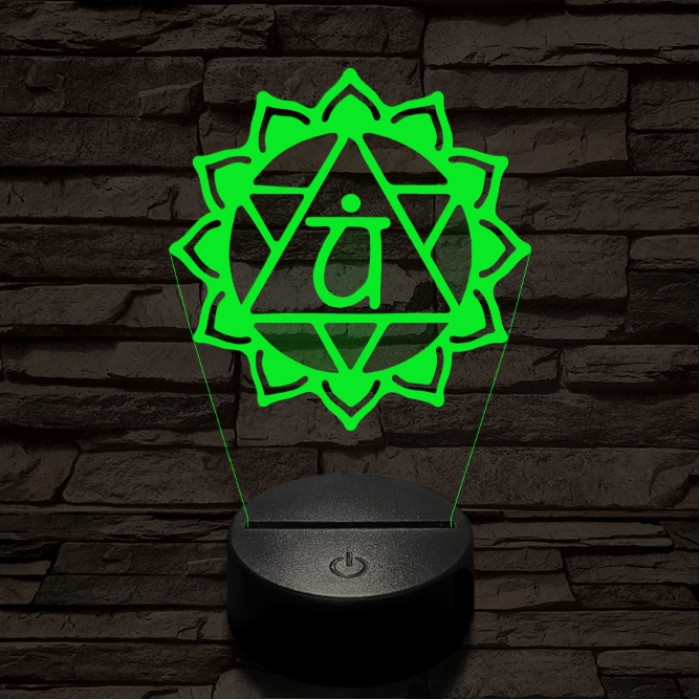 Szívcsakra 7 színű távirányítós  3D led lámpa