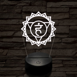 Torokcsakra 7 színű távirányítós  3D led lámpa