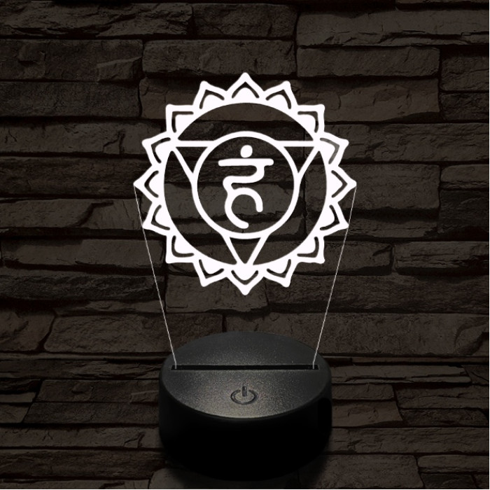 Torokcsakra 7 színű távirányítós  3D led lámpa