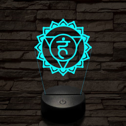 Torokcsakra 7 színű távirányítós  3D led lámpa