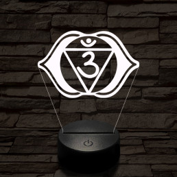 Homlokcsakra 7 színű távirányítós  3D led lámpa