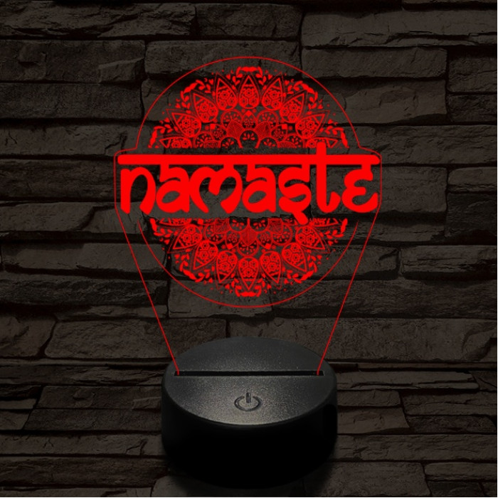 Namaste 7 színű  3D led lámpa