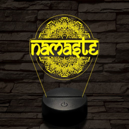 Namaste 7 színű  3D led lámpa