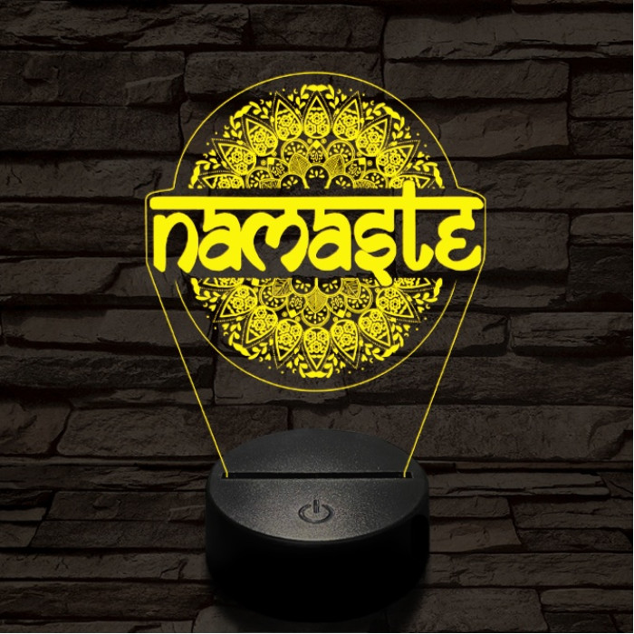 Namaste 7 színű  3D led lámpa
