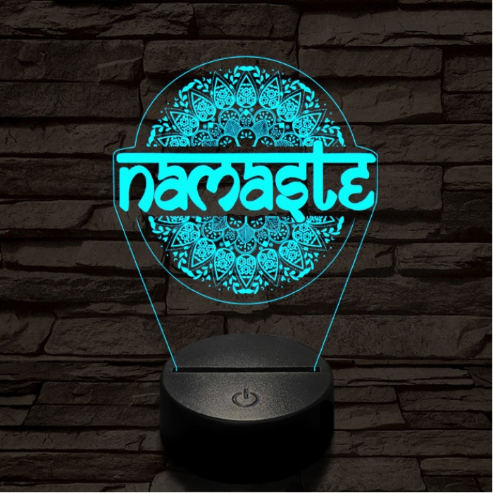 Namaste 7 színű  3D led lámpa