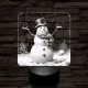 Ünneplő hóember 7 színű valósághű 3D led lámpa