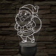 Mikulás figurás – 7 színű, színváltós 3D LED lámpa
