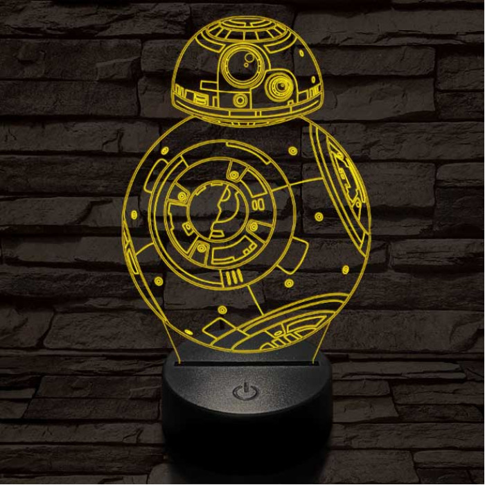 BB-8 7 színű led lámpa 
