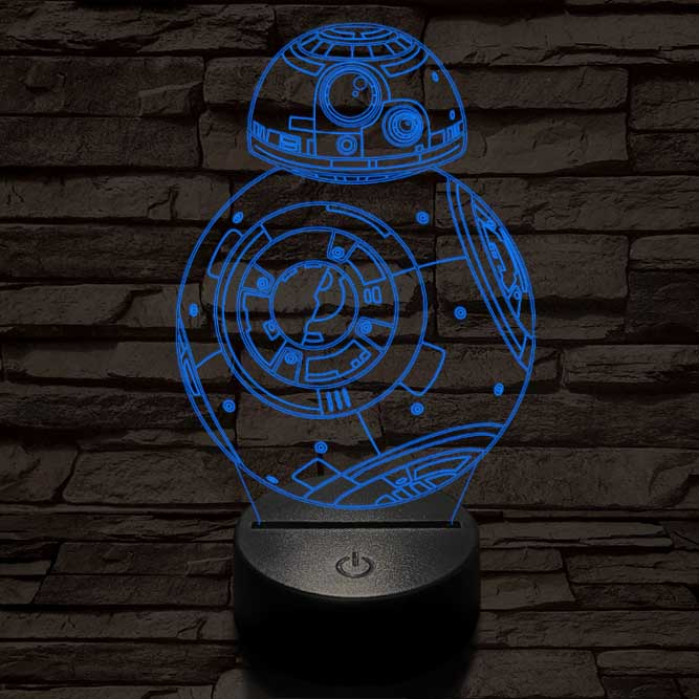 BB-8 7 színű led lámpa 