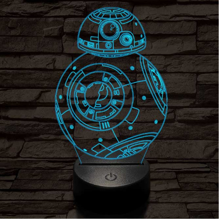 BB-8 7 színű led lámpa 