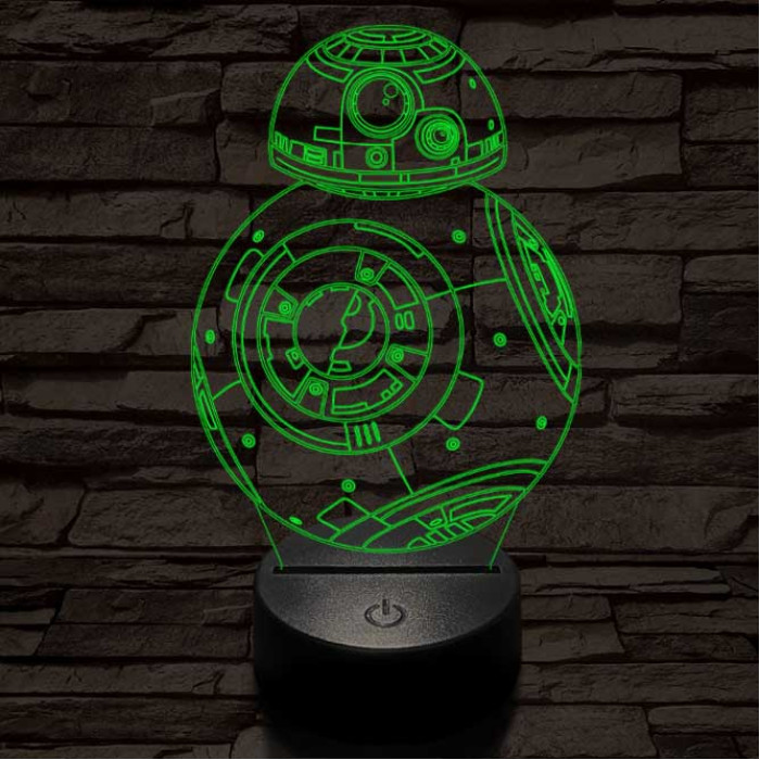 BB-8 7 színű led lámpa 
